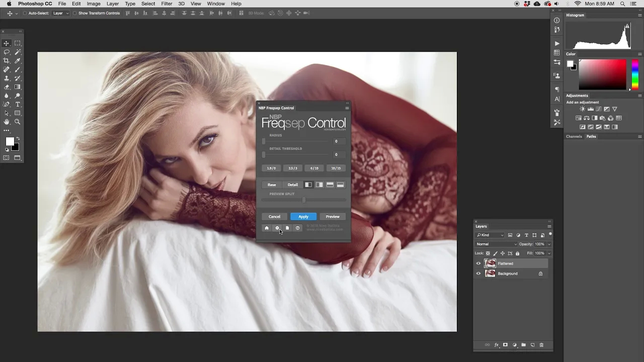 NBP Freqsep Control Panel 1.1 for Adobe Photoshop PS美化磨皮插件下载插图