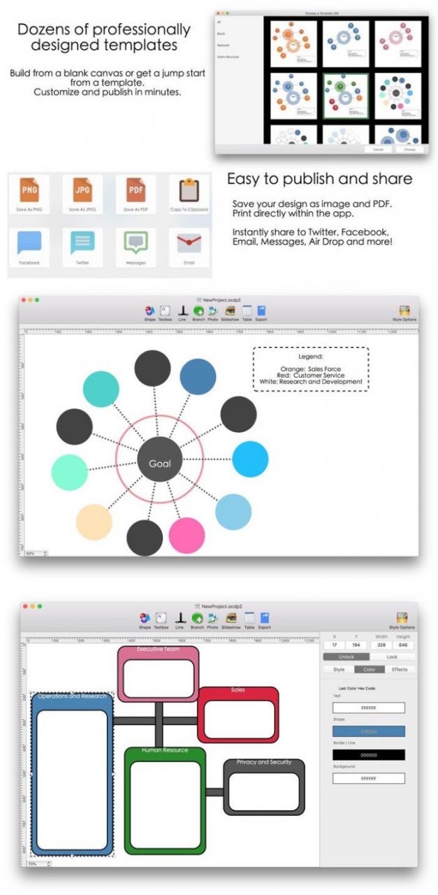 Org Chart Designer Pro 2.25 Mac 流程图软件下载插图