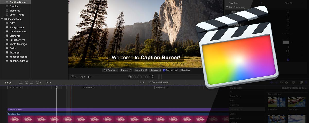 Caption Burner 1.0 for Final Cut Pro X 插件下载插图