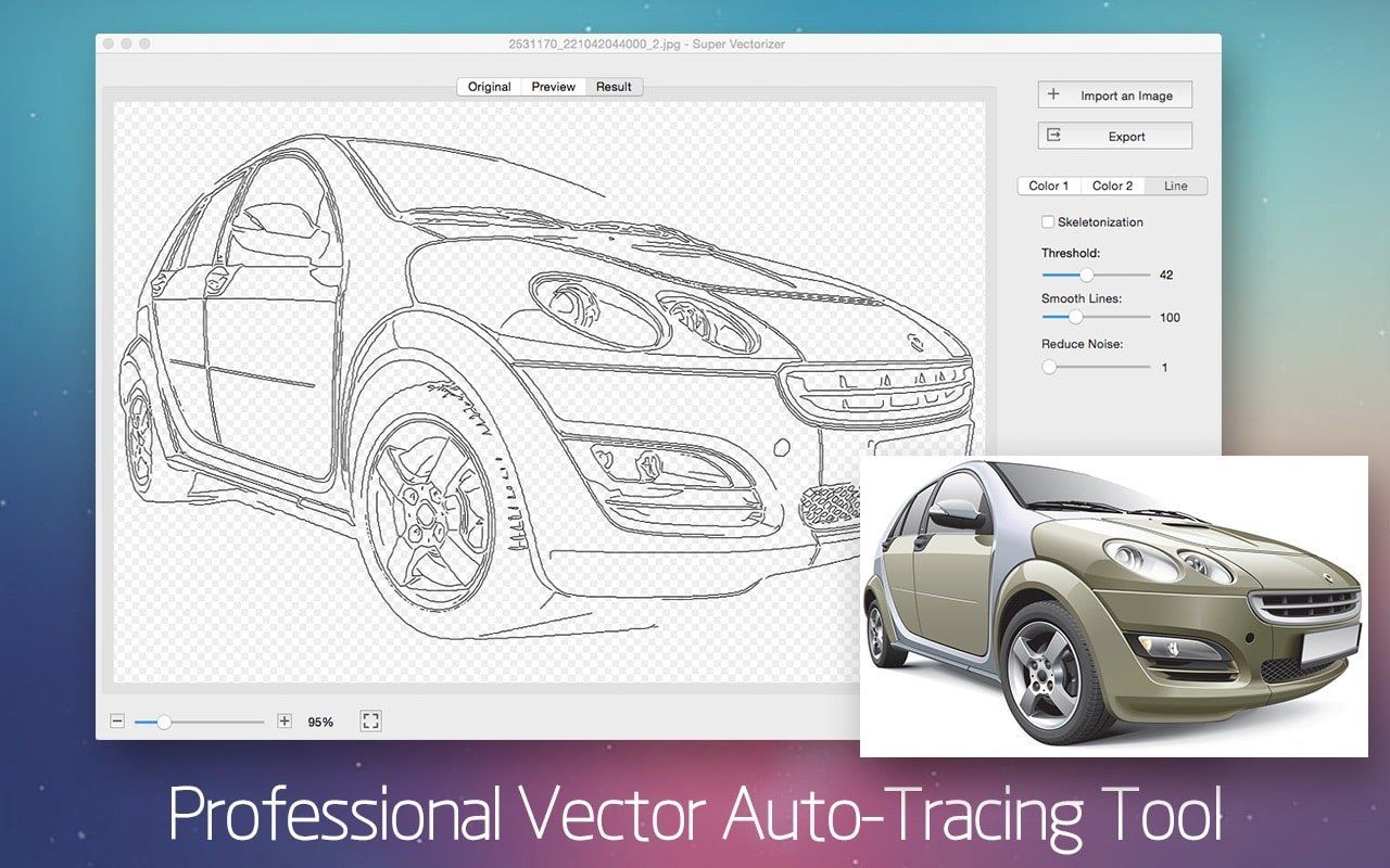 Super Vectorizer Pro 2.3.3 Mac图片矢量化工具下载插图