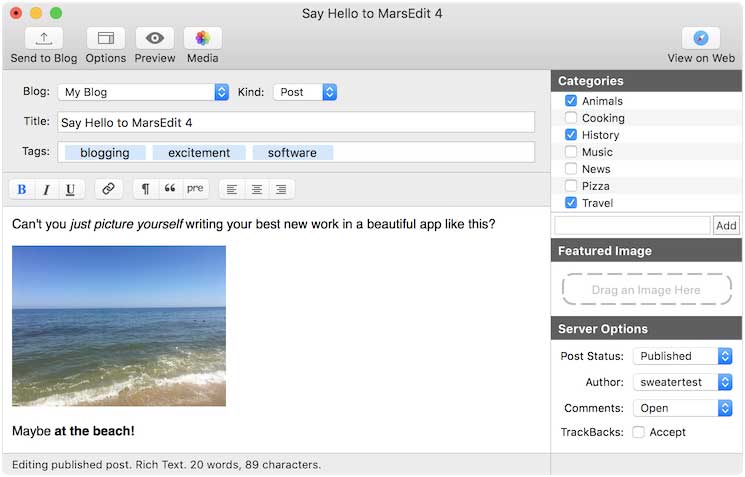 MarsEdit 5.0.5 for Mac 写作编辑软件下载插图