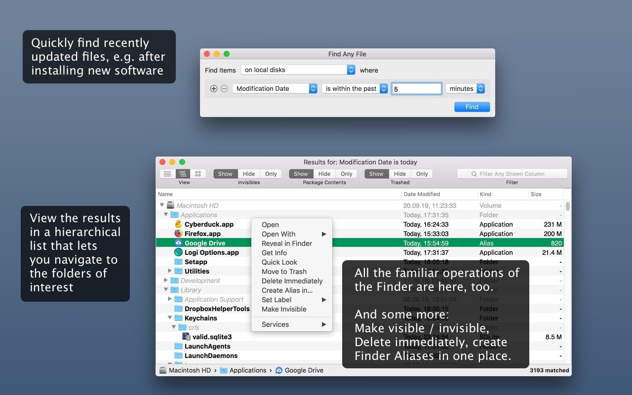 Find Any File (FAF) Mac 2.4 文件快速搜索工具下载插图