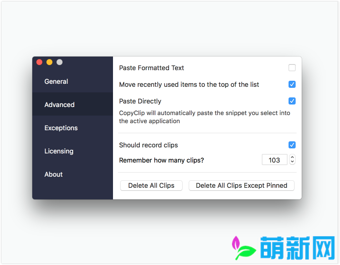 CopyClip 2.9.96 Mac剪切板管理工具下载插图